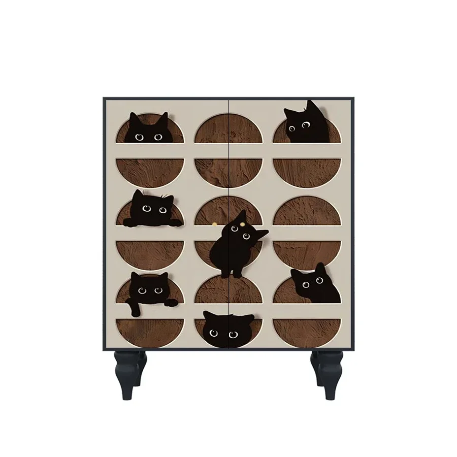 

Modern Minimalist Living Room Balcony Storage Home Wall-Mounted Storage Hallway All-in-One Cabinet