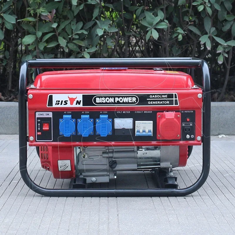 آلات بيسون صغيرة 12 فولت تيار مستمر 3 مراحل بداية يدوية 2.5kw 168f محرك 5.5hp مولد بنزين للاستخدام الخارجي