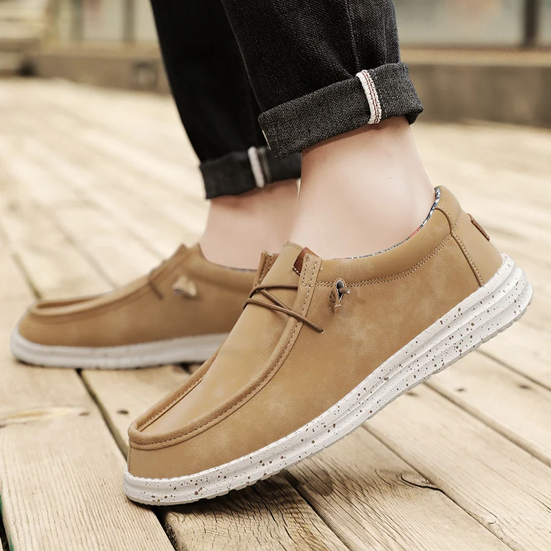 Men's Canvas Shoes Breathable Loafers 2023 Slip-on Male Comfortable Outdoor Walking Shoes Original Men's Sneakers Big Size 50