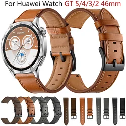 22mm Band For Huawei Watch GT 5/4/3/2 Pro 46mm Leather Bracelet For Huawei Watch GT5 GT4 GT3 GT2 Pro 46mm Strap Wristband Correa