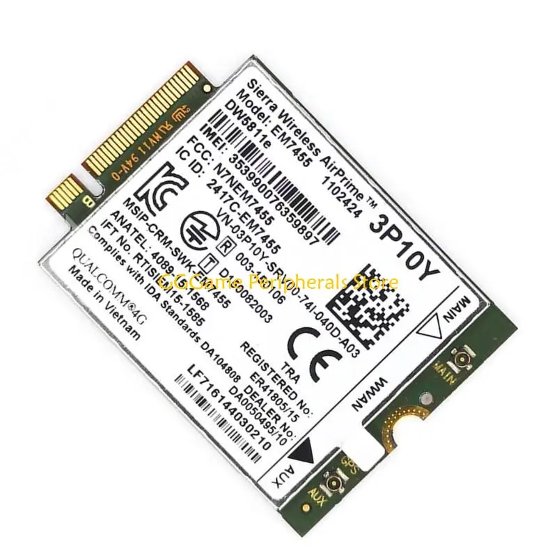 بطاقة الشبكة U55B EM7455 وحدات DW5811E 4G بطاقة الشبكة اللاسلكية وحدات 4G