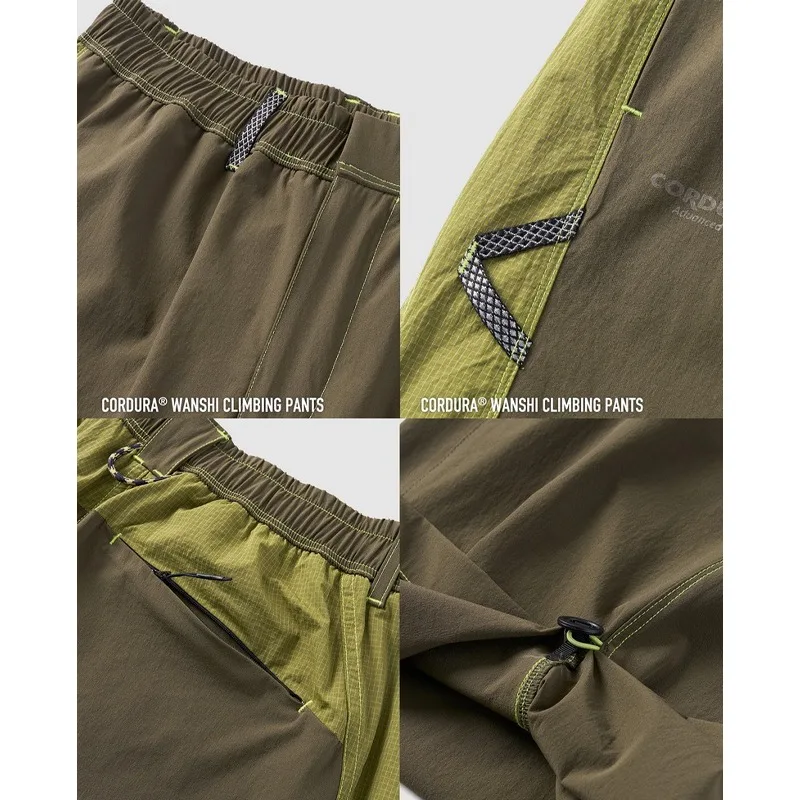 Men's  Rock Climbing Pants - Durable & Stretchy Bouldering Trousers with High Abrasion Resistance for Mountaineering view 4