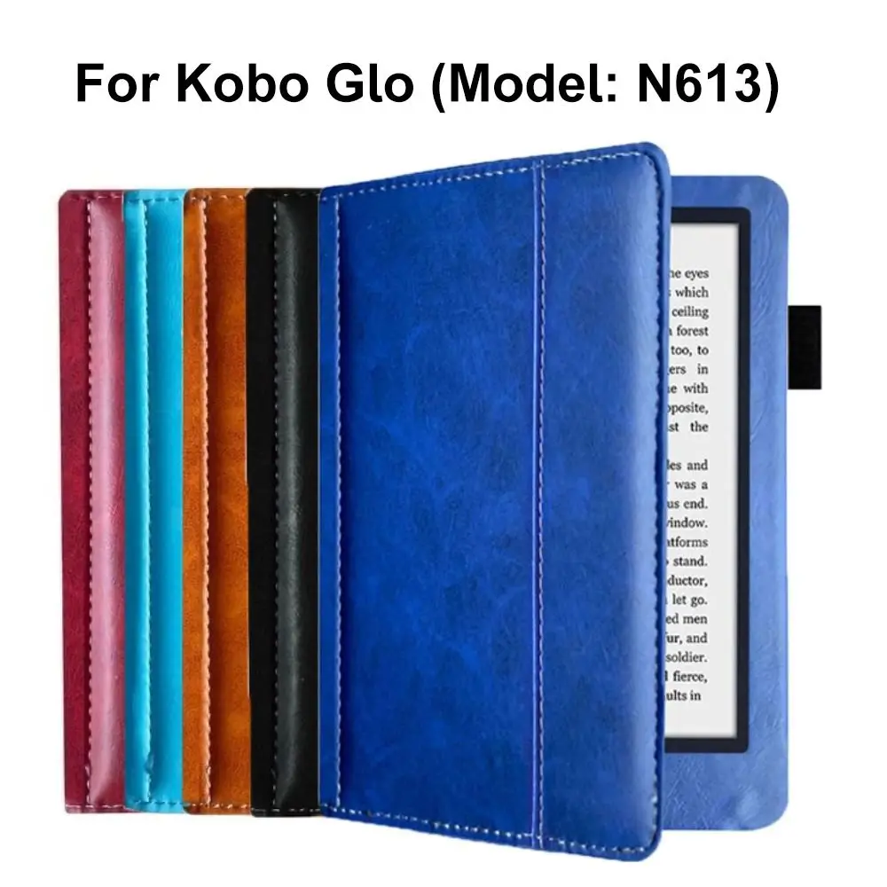 

Premium 6 Inch E-Reader Case Anti-fall Leather Folio Cover Computer Tablet Shockproof Soft N613 Protective Cover for Kobo Glo