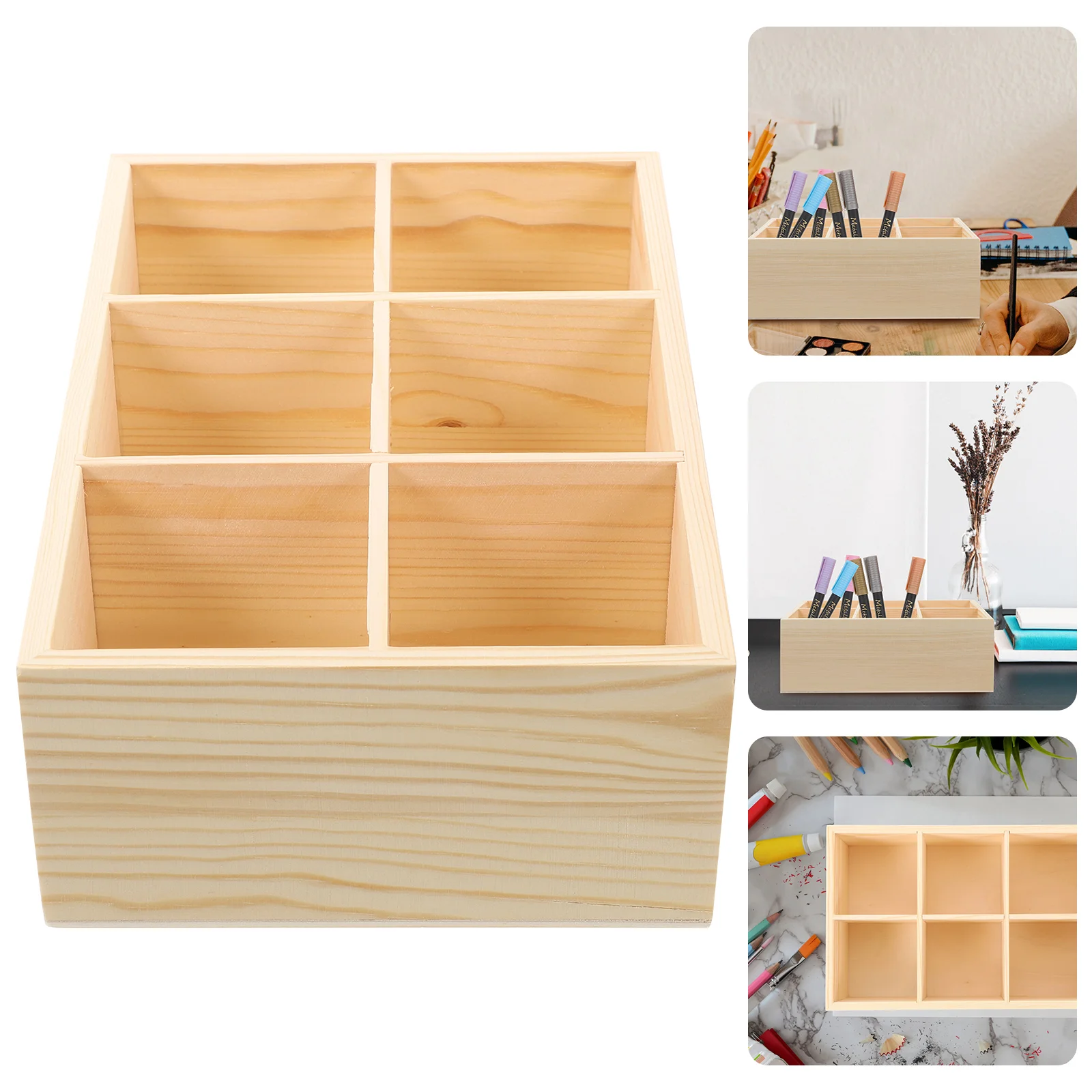 

Wooden Marker Holder Pencil Holder for Desk Marker Storage Case Multi-slots Marker Organizer Box Pen Holder Marker Holder