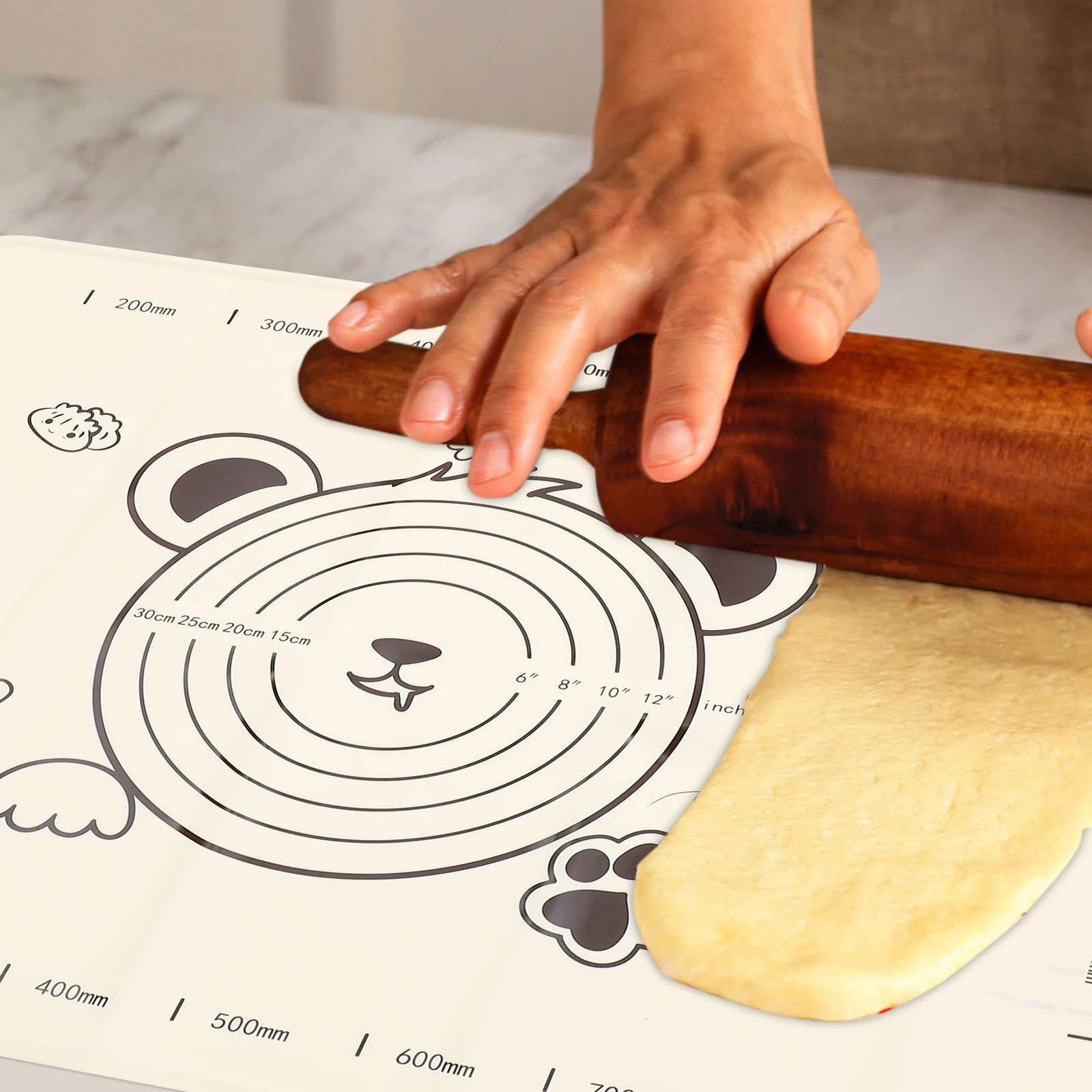 

Kneading Mat Silicone Countertop Cake Rolling Non-slip Reusable Baking Bread Pastry