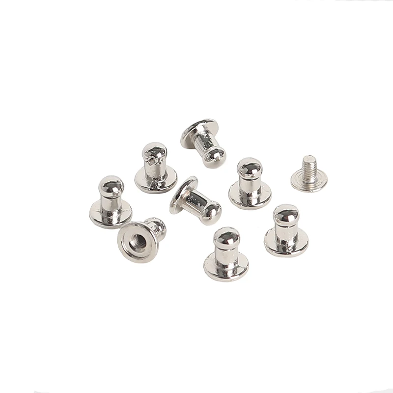 500sets 8mm Wholesale Silver Zinc Alloy 5mm Round Head Stud Spot Screwback CraftLeather Bag Belt Chicago Button Screw Nail Rivet