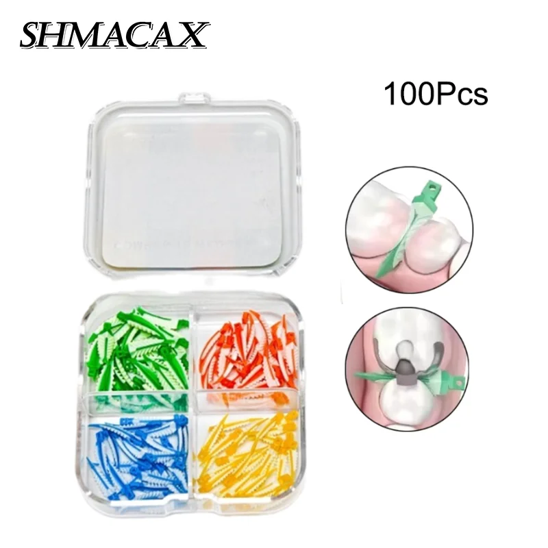 100Pcs New Dental Interdental Wedges ES/S/M/L Size Composite Material For Tooth Restoration Silicone Adaptive Dentist Material