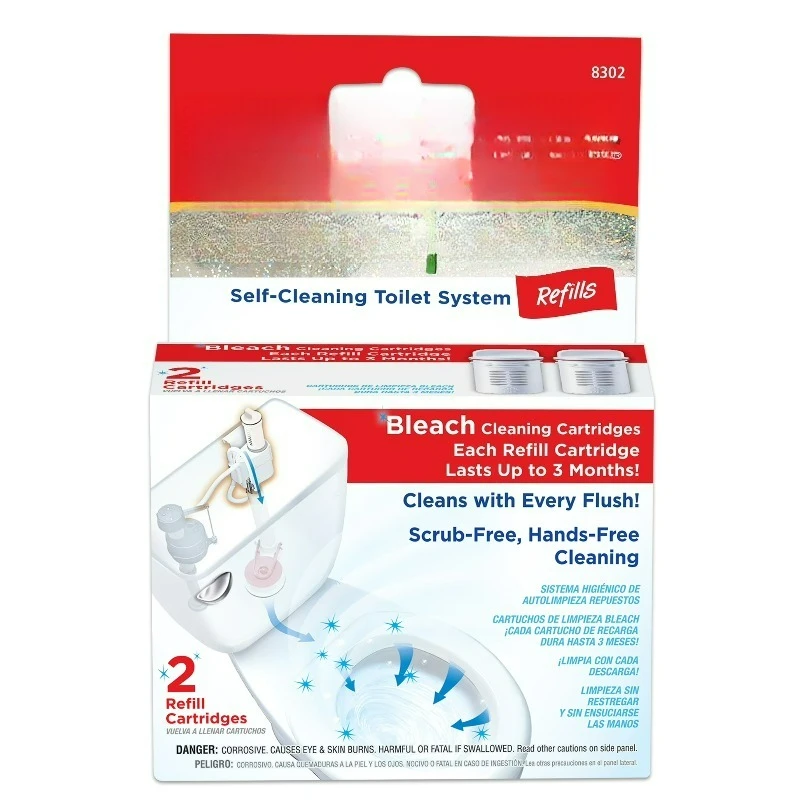 

Automatic Toilet Bowl Cleaning System Bleach Refill Cartridges - White Finish, 2-Pack
