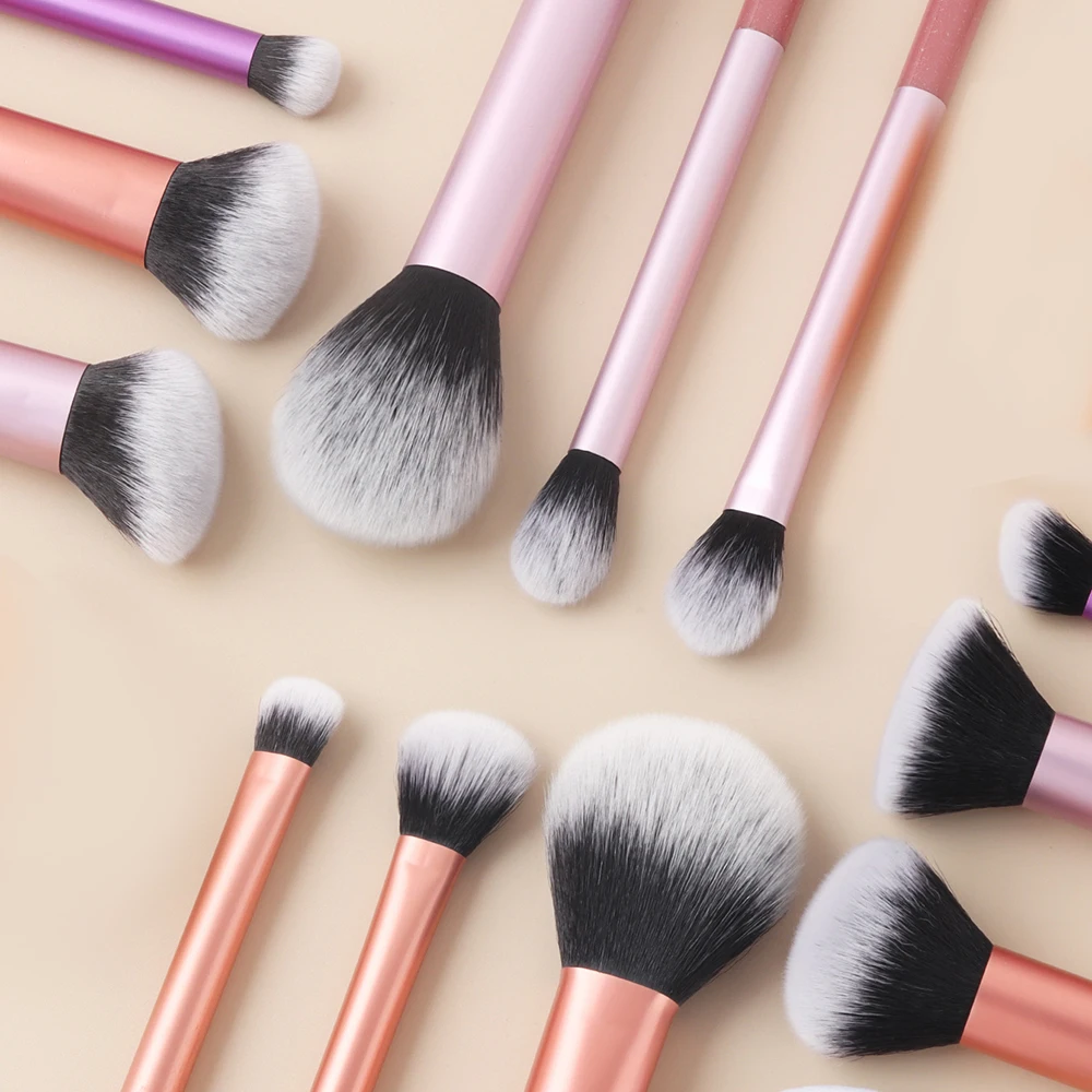 12pcs Makeup Brush Kit Soft Synthetic Hair Make Up Brushes Foundation Blush Eyeshadow Cosmetic Makeup Tools