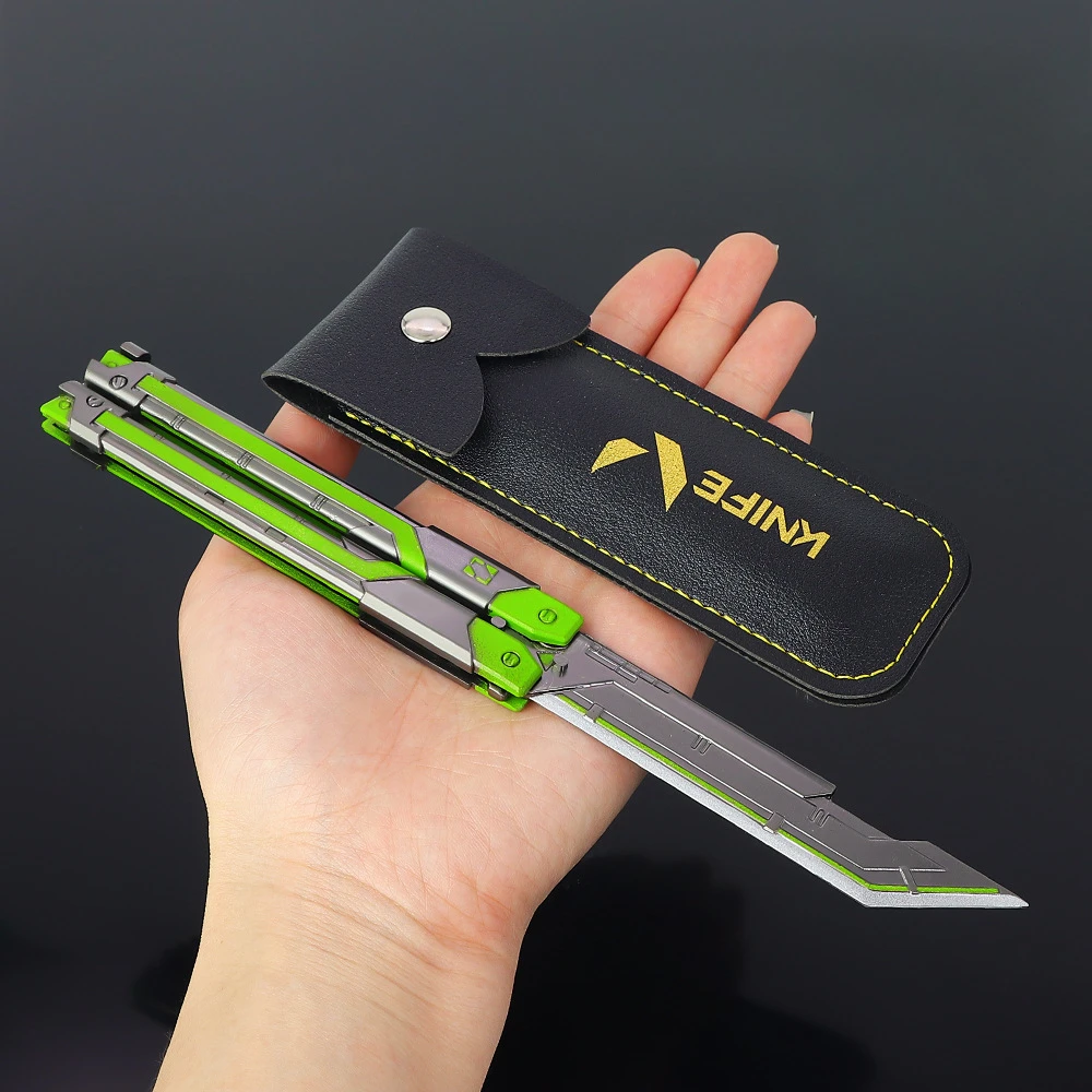 Valorant Game Peripheral RGX-11Z-PRO Butterfly Knife Fluorescent Blade Toy Alloy Weapon Model 21cm