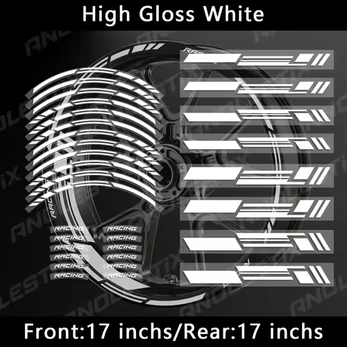 Reflective Motorcycle Wheel Stickers Hub Decal Rim Stripe 17 Inchs For YAMAHA Honda Kawasaki Suzuki BMW KTM Husqvarna Triumph - Image 15