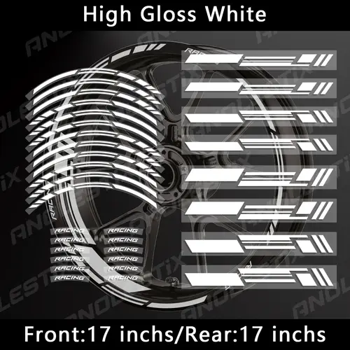 Reflective Motorcycle Wheel Stickers Hub Decal Rim Stripe 17 Inchs For YAMAHA Honda Kawasaki Suzuki BMW KTM Husqvarna Triumph - Image 15