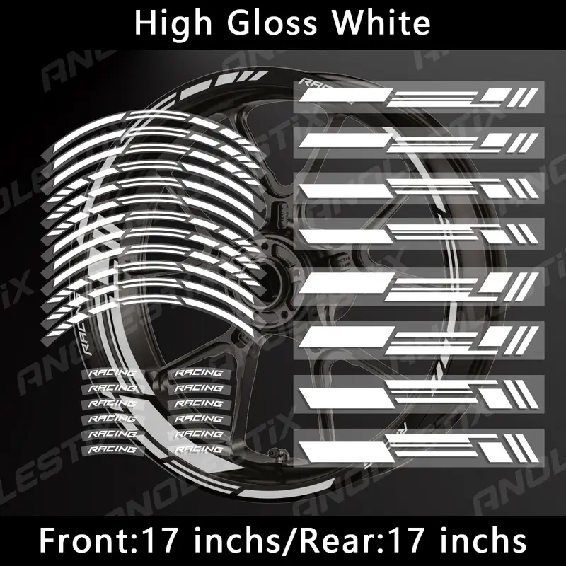 Reflective Motorcycle Wheel Stickers Hub Decal Rim Stripe 17 Inchs For YAMAHA Honda Kawasaki Suzuki BMW KTM Husqvarna Triumph - Image 15