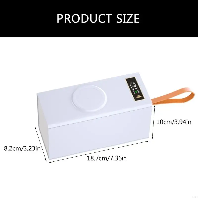 Q6PA Portable 40x18650 Battery Storage Box DIY Power Case Box with Quick Charging and MultiProtection Features No Batteries