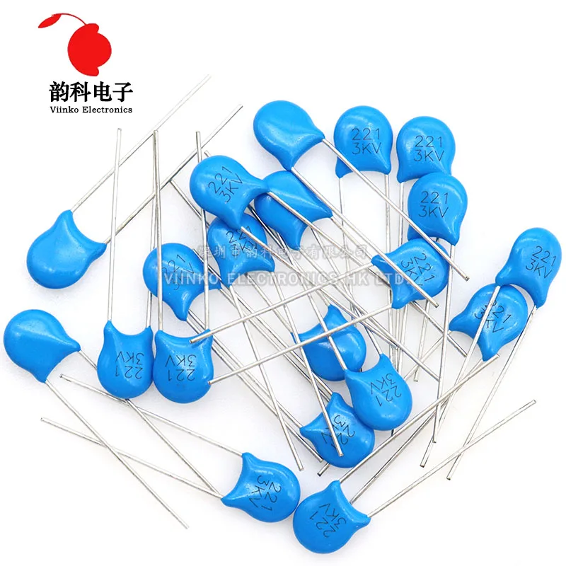 20pcs High voltage Ceramic Capacitor 3KV 5PF 10PF 15PF 20PF 22PF 27PF 30PF 47PF 56PF 100PF 220PF 1NF 2.2NF 3.3NF 4.7NF 10NF