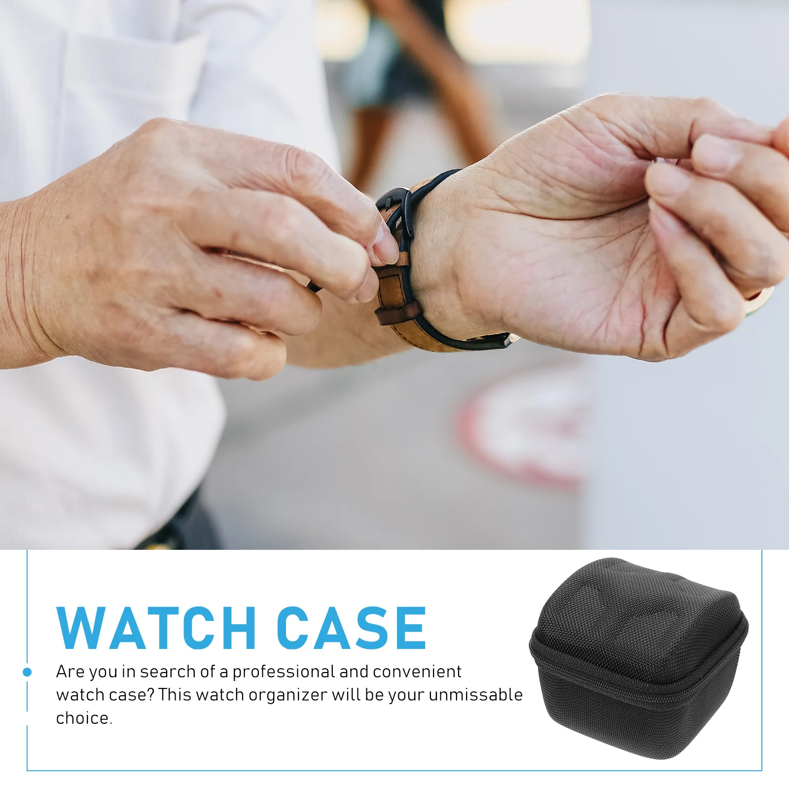 

Oxford Cloth Watch Case Durable Storage Bag Lightweight Travel Organizer Pouch Anti Scratch For Men Women
