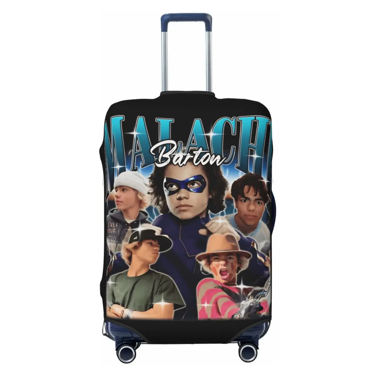 Malachi Barton Retro Collage Fan Suitcase Cover Strectch Business Protection Luggage Case Holiday