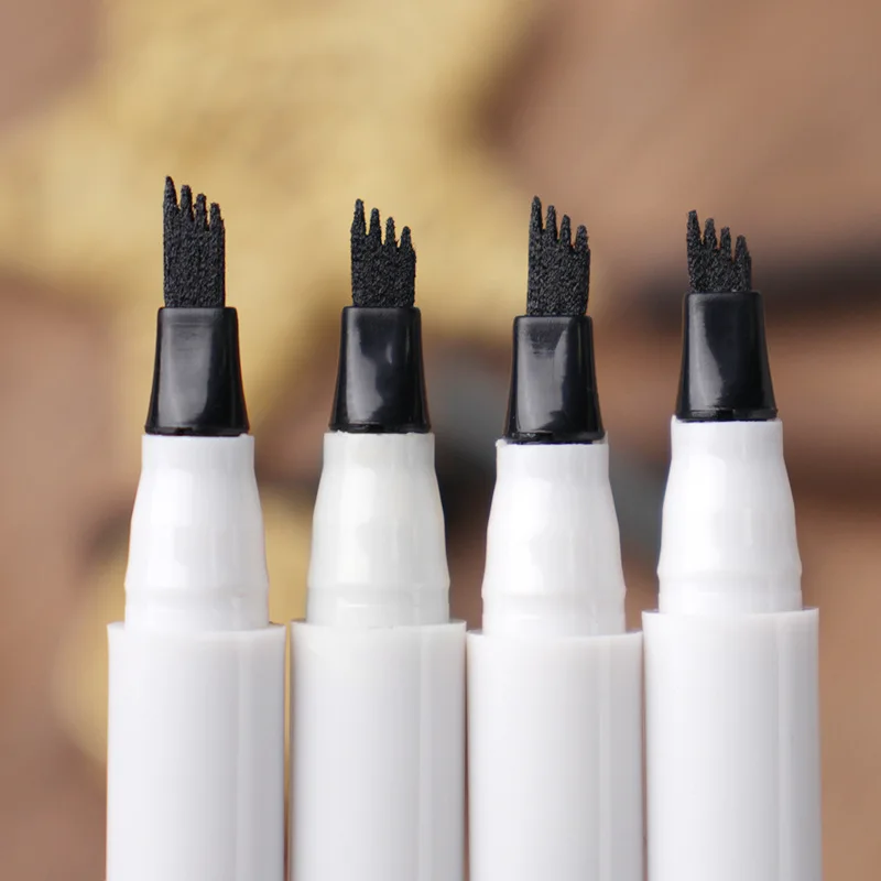 No Logo Micro brush eyebrow pencil waterproof fork tip eyebrow tattoo pencil durable fine sketch liquid eyebrow pencil