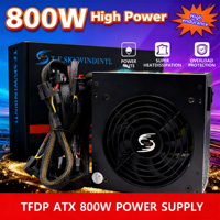 800W Power Supply Ultra-Quiet ATX PC PSU Non Modular 165-264V 20+4PIN Suitable for Desktop Computer Server
