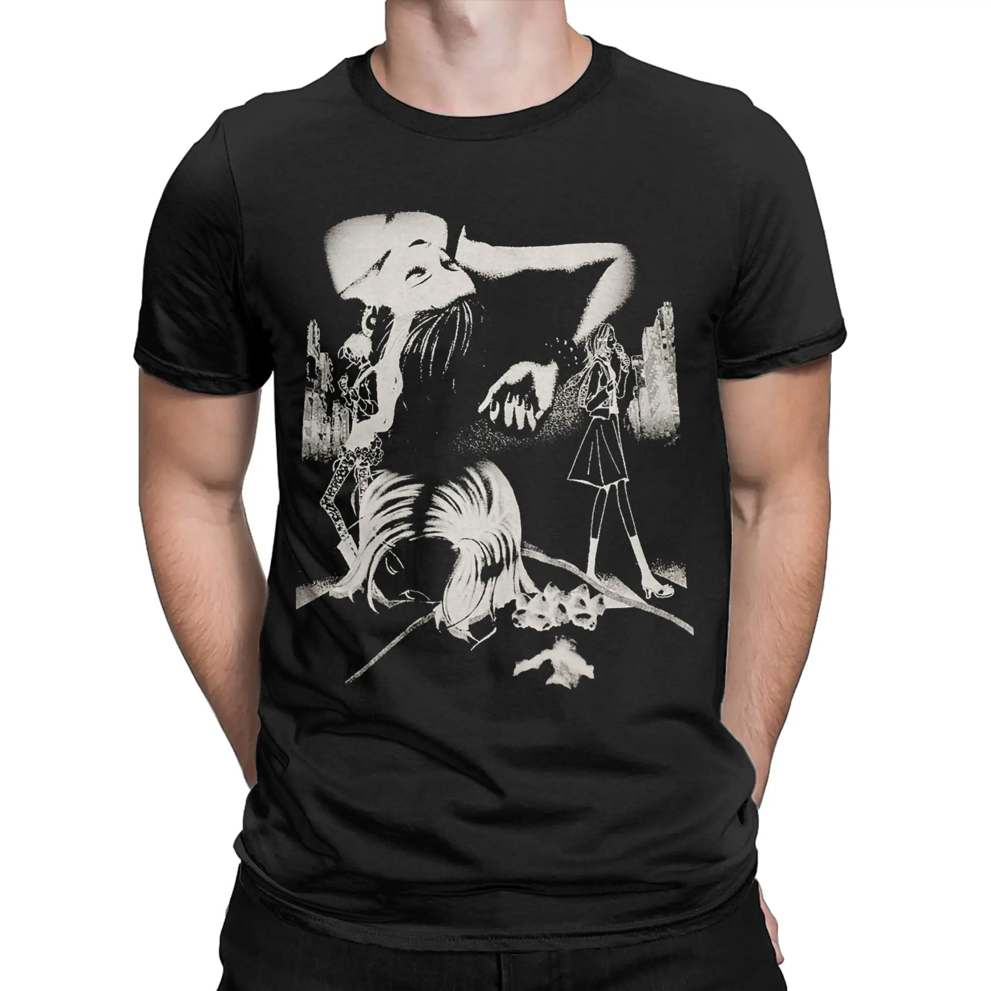 Men T-Shirt Nana Osaki Anime Black Stones Funny 100% Cotton Tees Short Sleeve  T Shirts Crew Neck Tops Gift