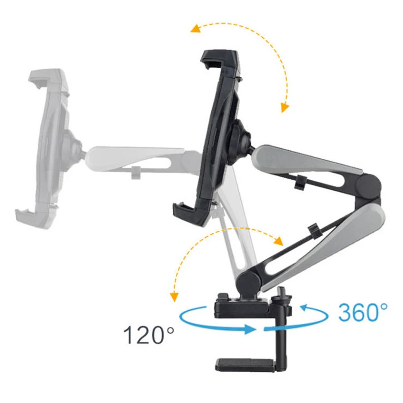 Xnyocn 360 Adjustable Bed Tablet Stand for 4-12.9inch Mobile Phones Tablets Lazy Arm Bed Desk Tablet Mount Support for iPad Mini