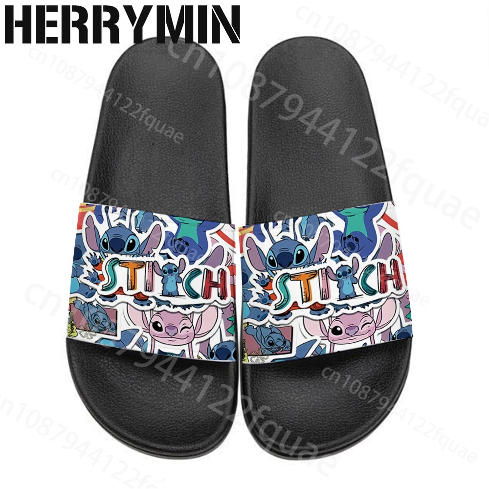 Klapki Stitch Antypoślizgowe Oddychające na Plażę i do Domu, Urocze, Kreatywne, Kawaii, Rozmiary 36-45, Sandały Łazienkowe