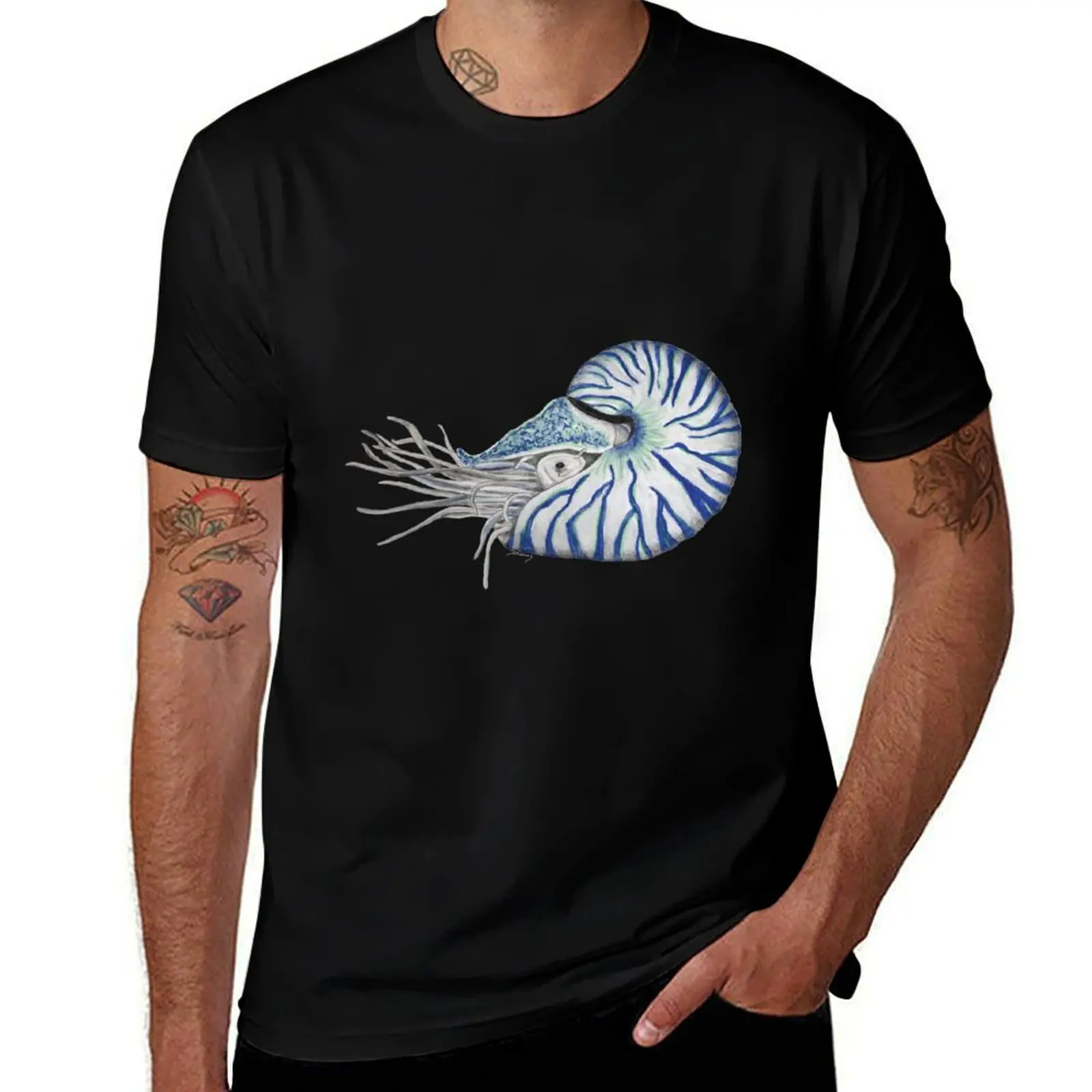 

man graphic t white T-Shirt t Nautilus shirts 1 pack shirt for man version