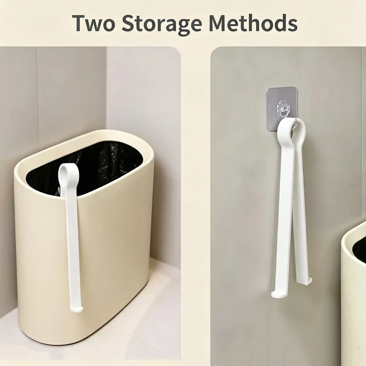 Long-Handled Trash Picker, No-Bending Trash Grabber for Bathroom and Kitchen, Household Cleaning Clip That Doesn'T Dirty Your Hands, Garbage Picking Clip
