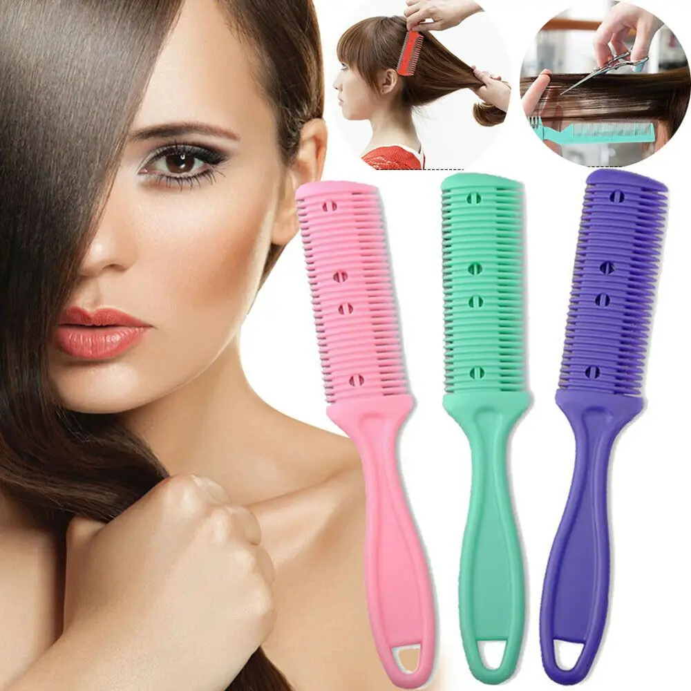 Random Color Hot Hairstyle Styling Tool Hairdressing Professional Hairdressing Double Sides Hair Razor Comb Thinning