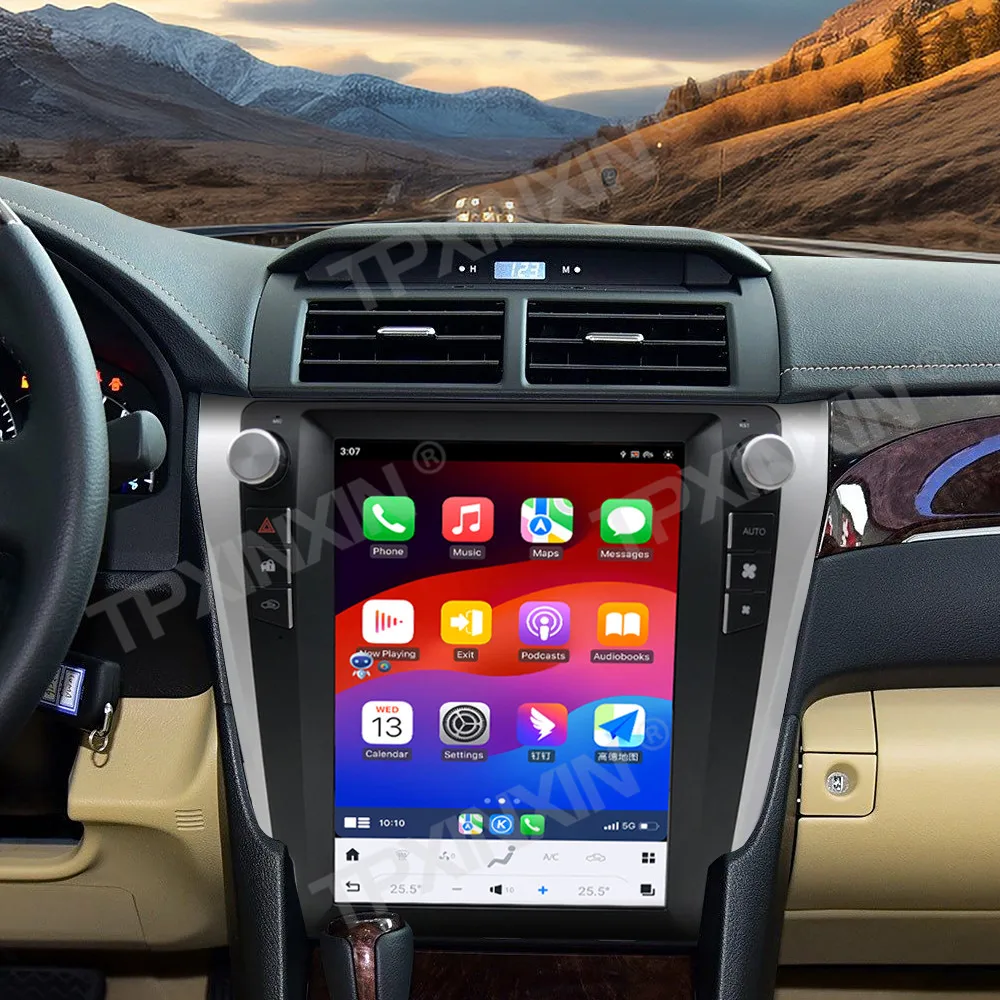 12.1 "راديو السيارة لتويوتا كامري 2012-2017 سيارة الوسائط المتعددة مشغل فيديو ستيريو السيارات الملاحة Carplay رئيس وحدة شاشة أندرويد