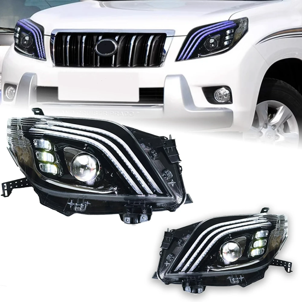 Faro per Toyota Prado fari a LED 2010-2013 lampada frontale Car Styling DRL segnale proiettore obiettivo accessori automobilistici