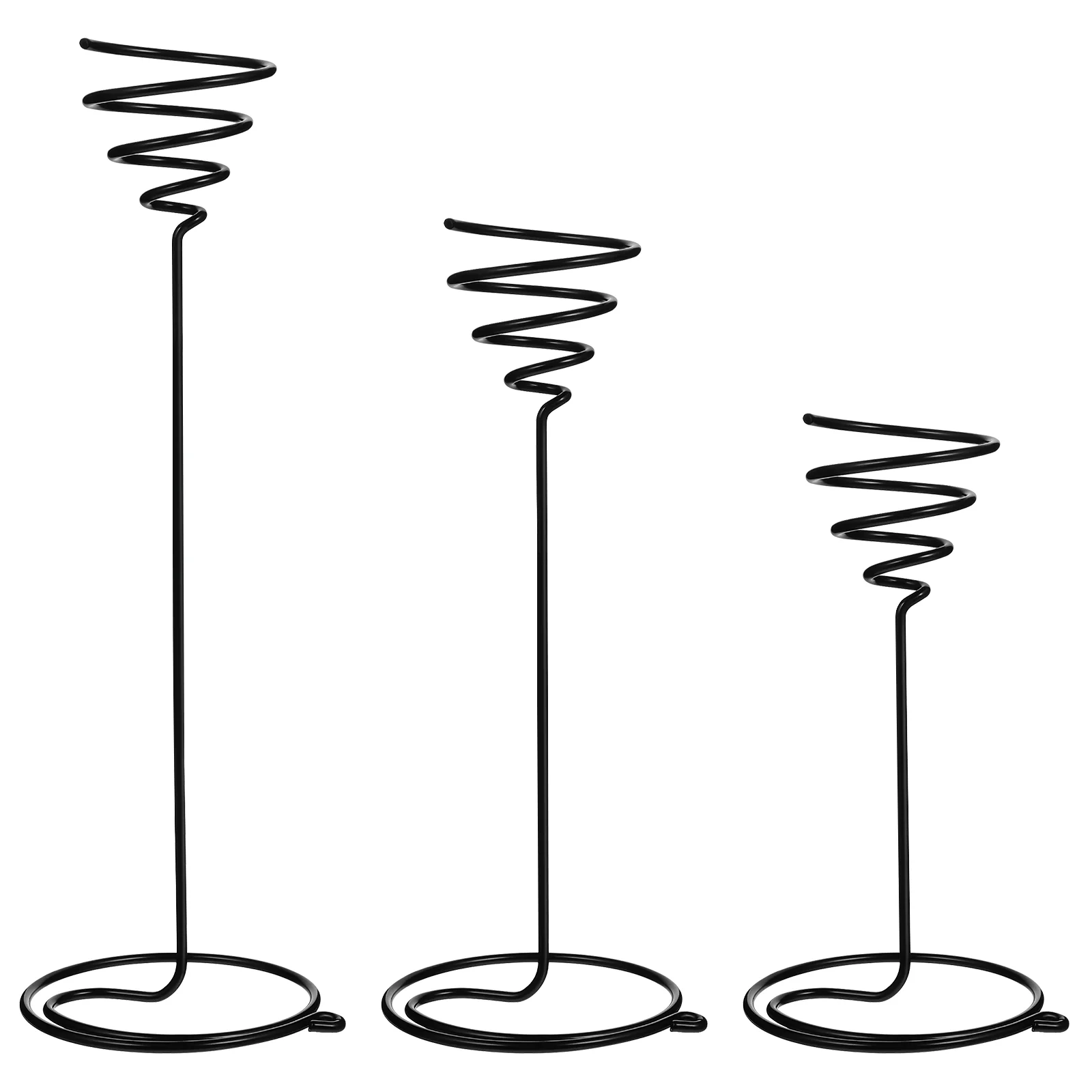 

3 Pcs Spiral Flower Stand House Plants Air Holders Metal Display Desktop Tillandsia