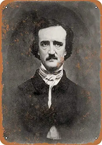 1904 Edgar Allan Poe retrato aspecto Vintage letrero de Metal decoración de pared carteles de pared cm