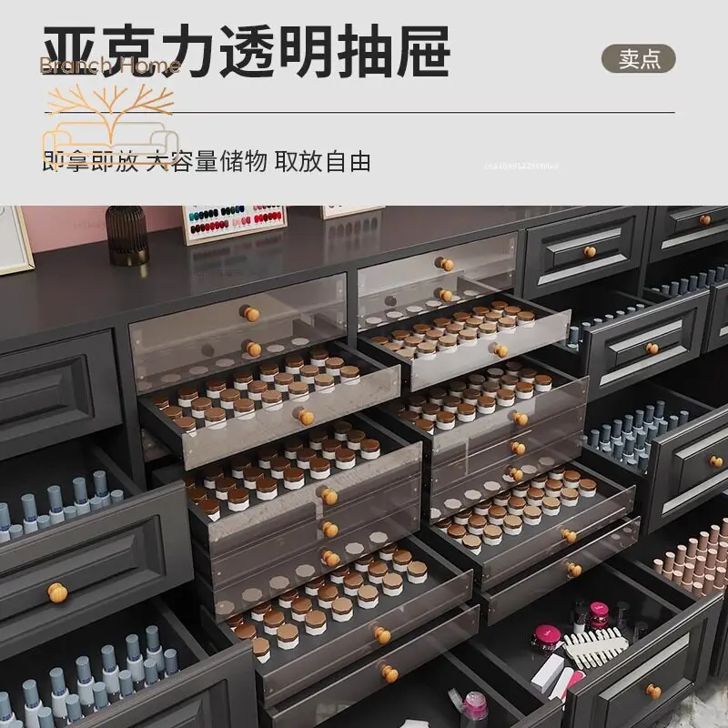 display cabinet Nail glue oil art storage Drawer locker art shop polish Nail art Wall