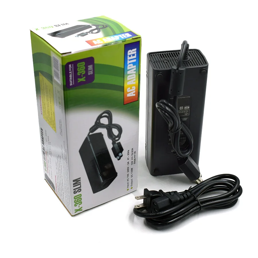 Adaptador de CA para Xbox 360, cable de fuente de alimentación, cargador de repuesto para consola Xbox 360 Slim