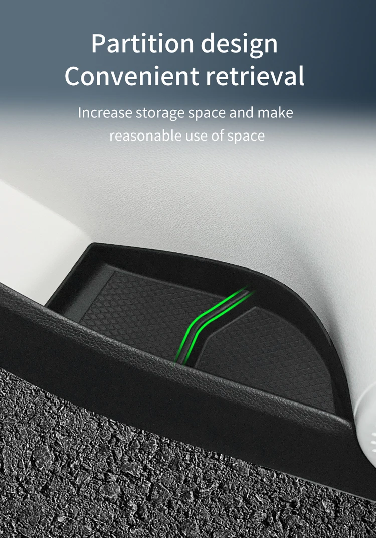 Smabee für Smart # 1/ # 3 2022-2025 Tür-Seiten-Aufbewahrungsbox Vorderer Hinterer Türgriff-Organizer TPE Auto-Zubehör – Detail 4
