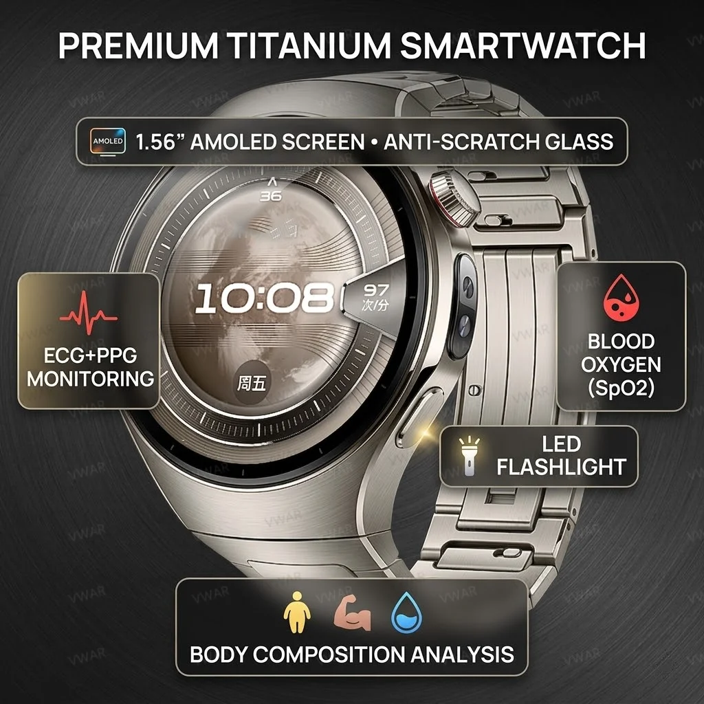 2026 New Medical Grade Smart Watch 5 ECG+PPG Bloody Oxygen M