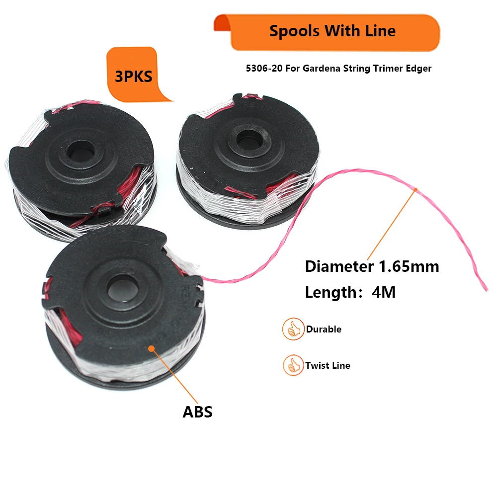 Spool with line For Gardena Smartcut 300 Smartcut Plus 350/23 Easycut 400 Comfortcut 450 Comfortcut 500/27 PowerCut Art.88