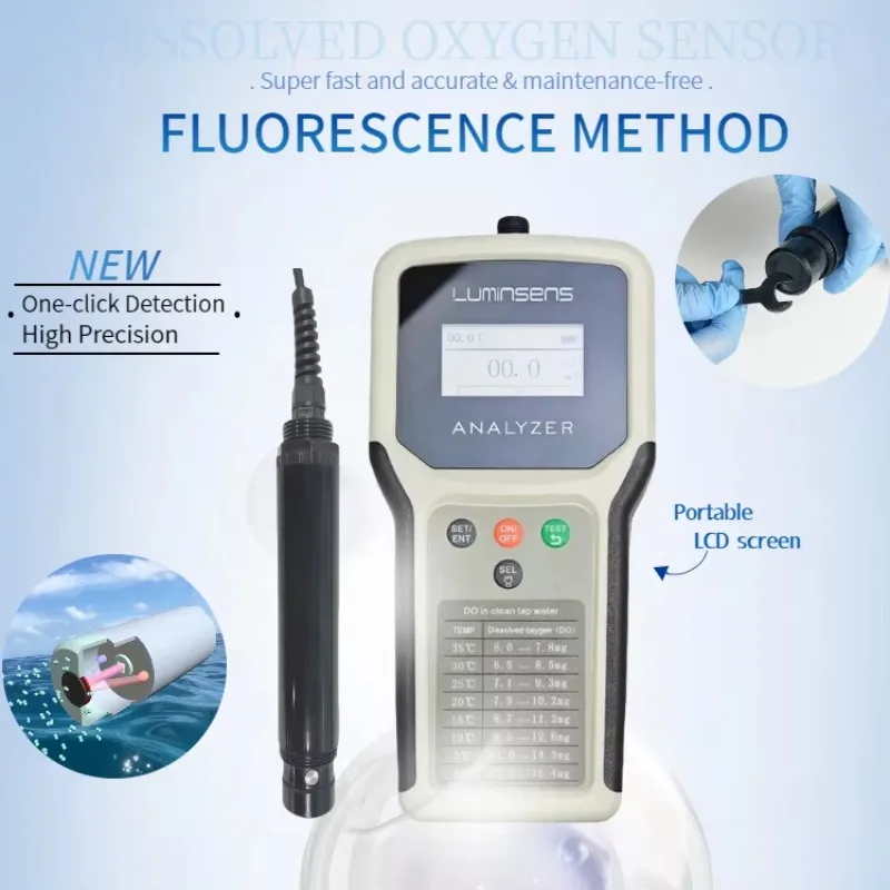 China Factory Fluorescence Dissolved Oxygen Analyzer Portable DO Meter Dissolve Oxygen Test Aquaculture
