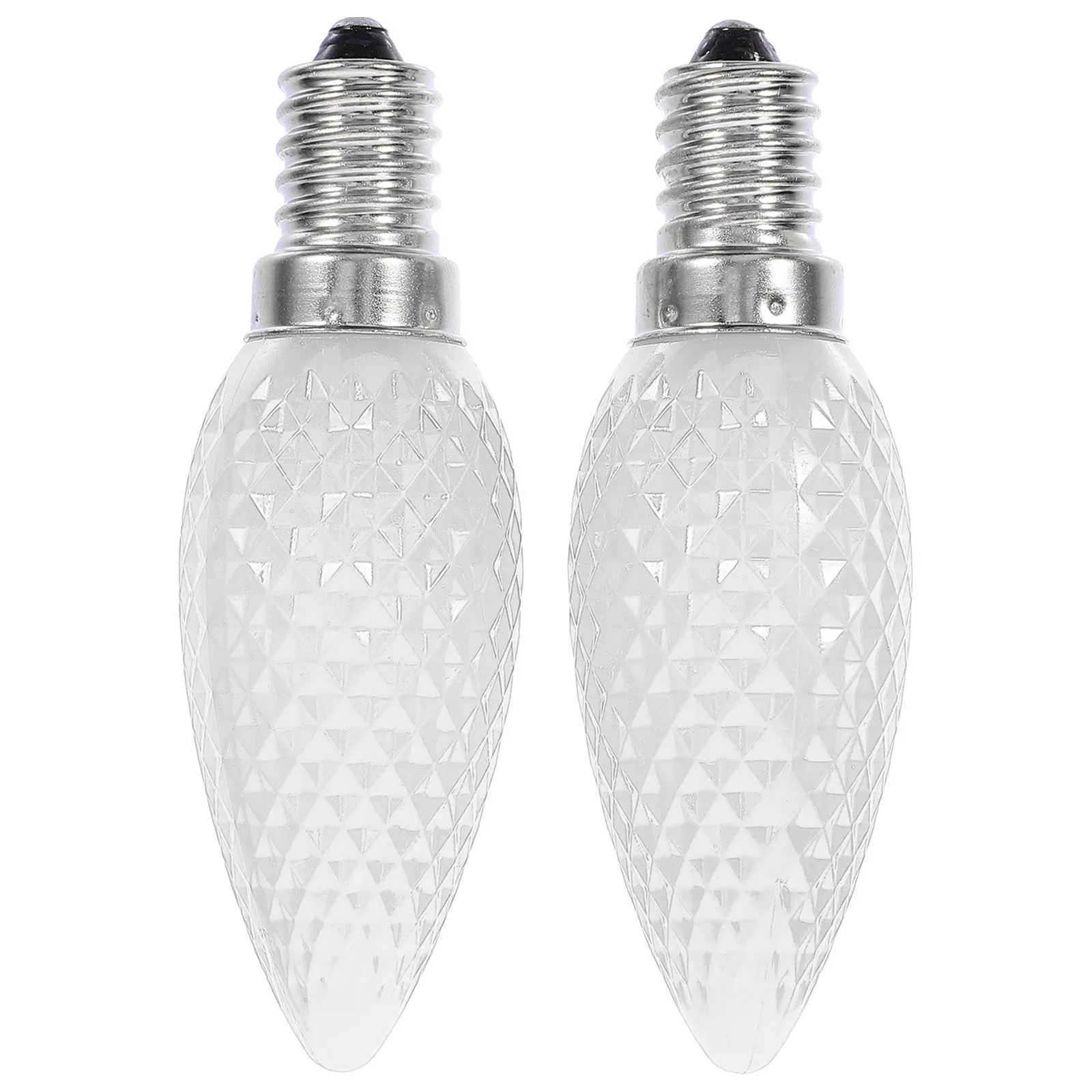 

2 Pcs LED Bulb Christmas Light Bulbs Candelabra at Night Incandescent Ceramic White Replacement Halloween