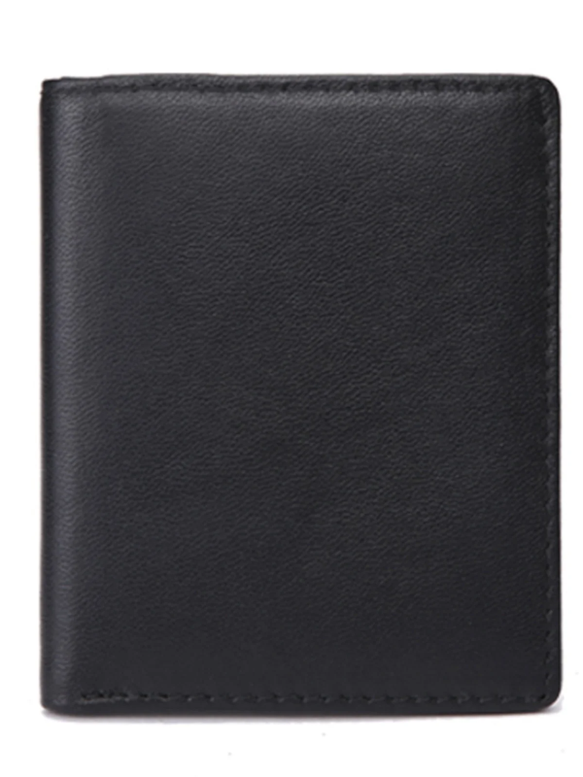 Ultra-Thin  Genuine Leather Short Wallet Soft Sheepskin Driver License Card Holder Silver Women\'s Ticket Clip Men\'s Wallet