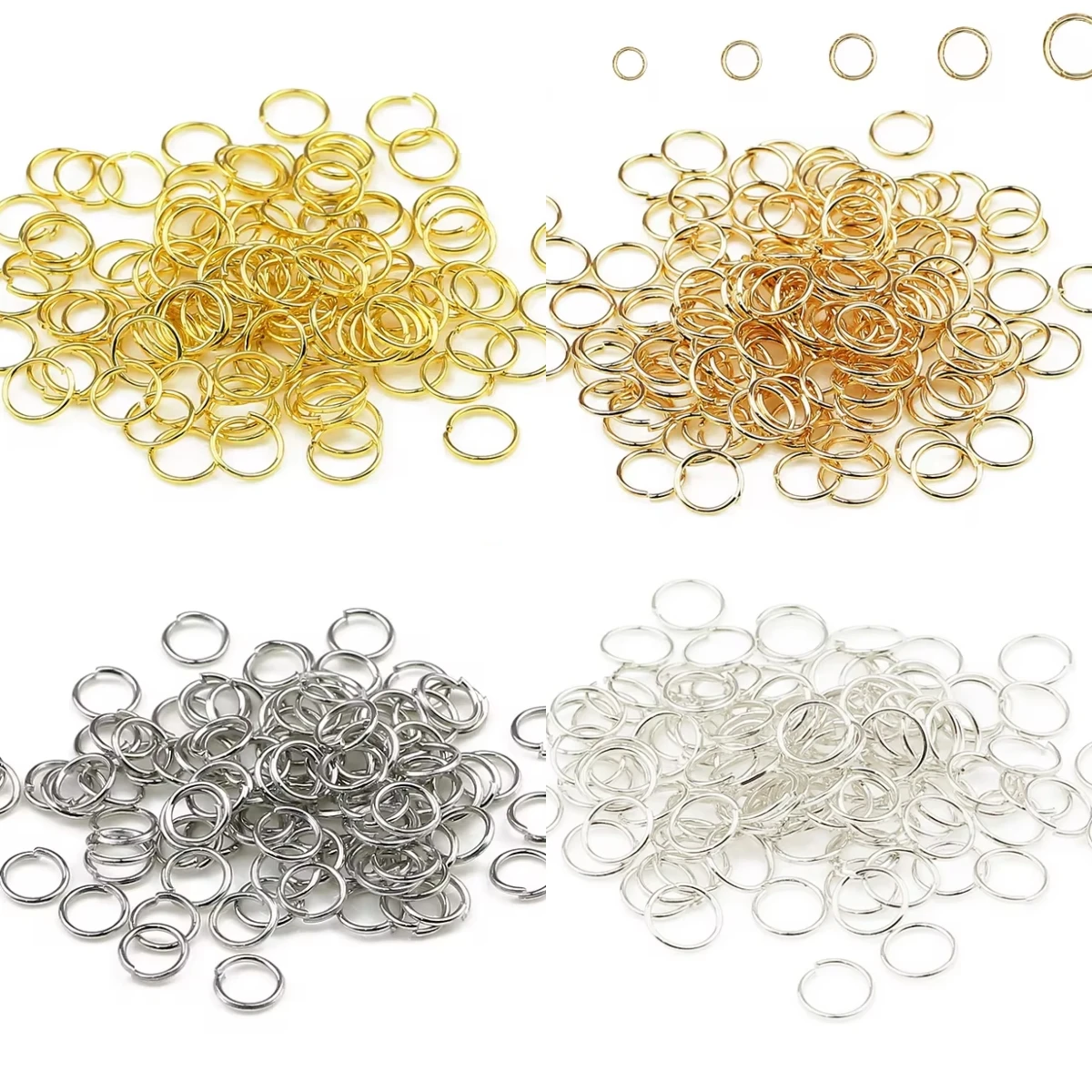 120-1400pcs/lot Multi Size Gold Plated Open Jump Ring Connecting Ring For Jewelry Making Split Rings Jewelry And Accessories DIY