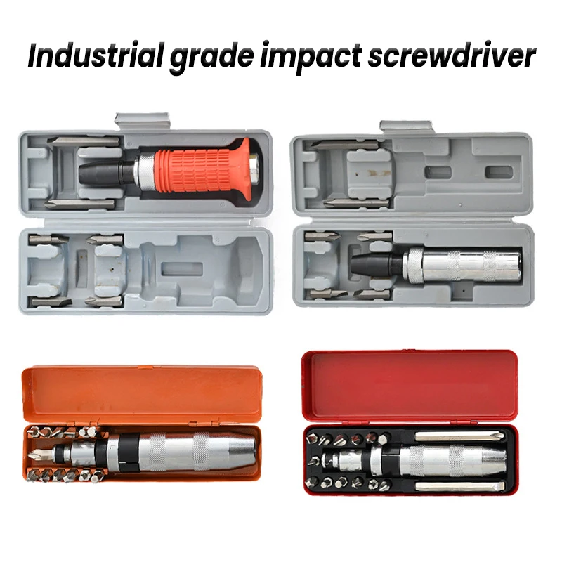 Professional Manual Impact Screwdriver Set Reversible Impact Driver Disengage Rusted Fasteners Screwdriver Kit Hand Repair Tools