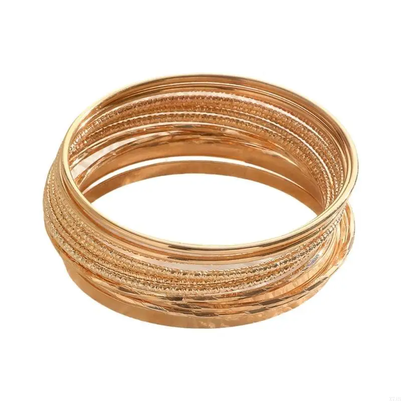 

Multipurpose Statement Wide Bracelet Set Bohemian Styles Multilayer Geometric Designs Portable for Trendsetters