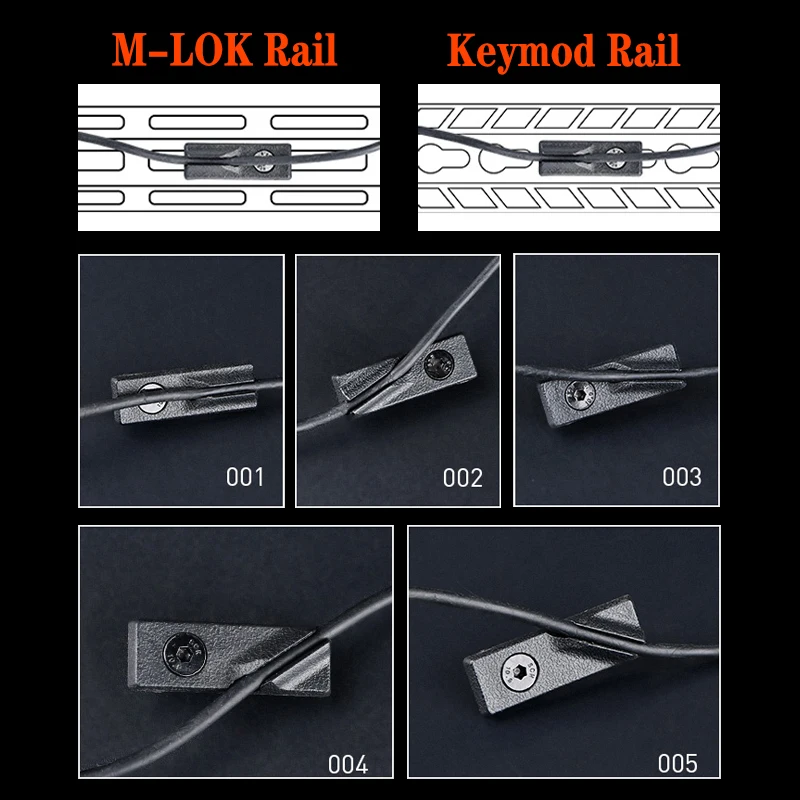 Tactical Metal Wire Guide System/Picatinny Rail Cover Fixed For M-Lok Keymod Rail Airsoft Accessory For PEQ NGAL DBAL MAWL M600