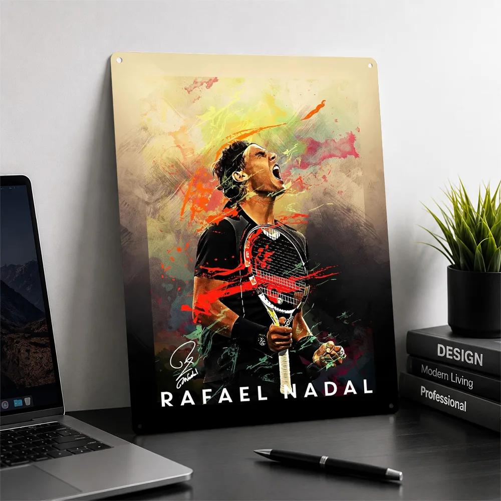 Nadal 2010 US Open Metal Poster Sports Wall Art Customized Retro Tinplate Sign for Man Cave Gym Home Decor Fan Gift Collectors
