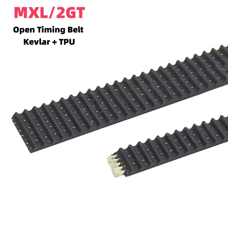 GT2/MXL Open Timing Belt Kevlar+TPU Polyurethane Synchronous Wheel Transmission Belts Width 6mm 10mm for 3D Printer Parts