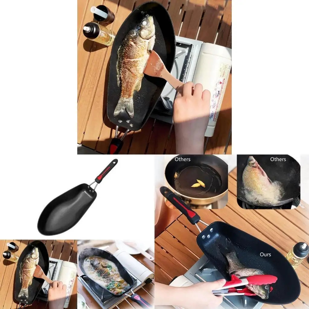 

H58B Frying Pan Non-stick Fish Fried Steak Pot Aluminum Alloy Material Saucepan
