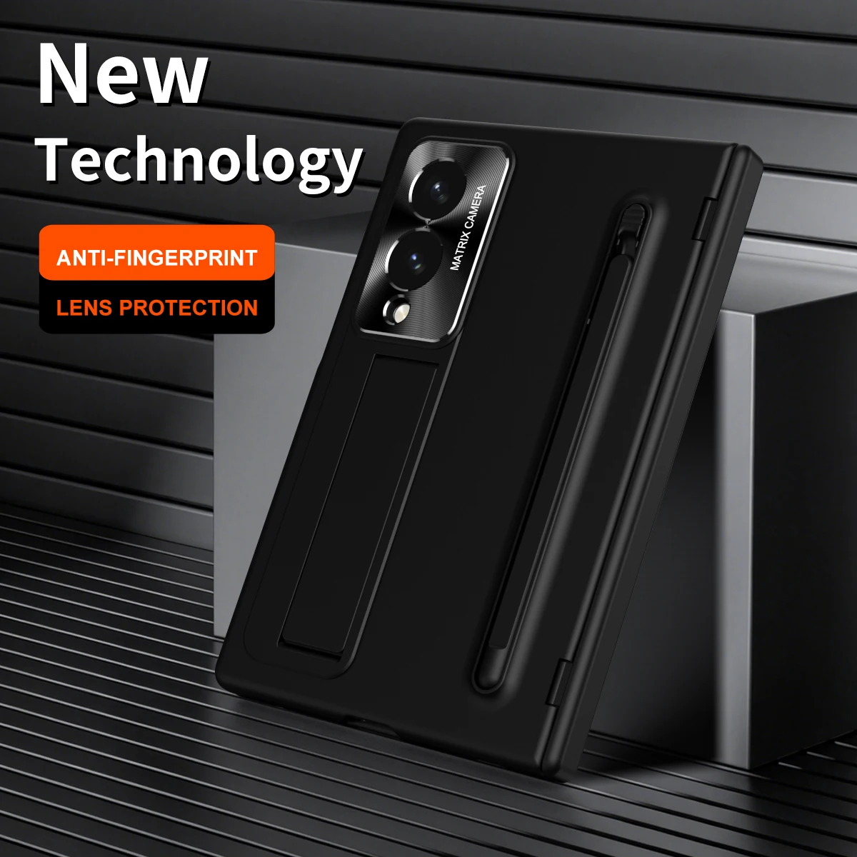 Matte With Stylus Pen Hinge Case For Samsung Galaxy Z Fold 8 Ultra 8 Wide TriFold Fold 7 6 Full Protection Shockproof Cover
