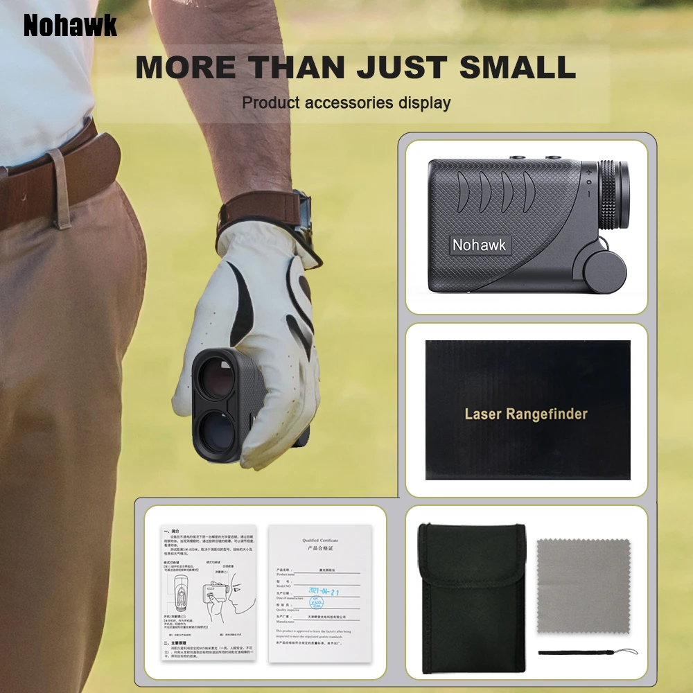 Nohawk Multifunctionele Golf Laser Afstandsmeter Telescoop Met Vlag-Lock Helling Afstandsmeter Voor De Jacht Bouw Monoculaire